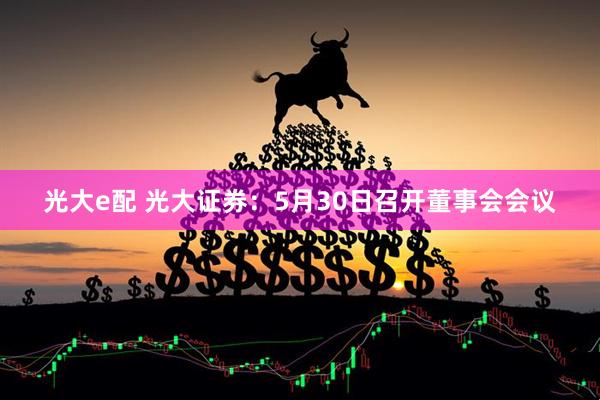 光大e配 光大证券：5月30日召开董事会会议