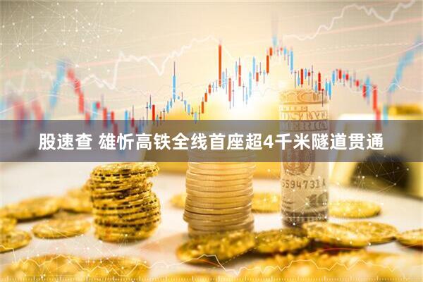 股速查 雄忻高铁全线首座超4千米隧道贯通