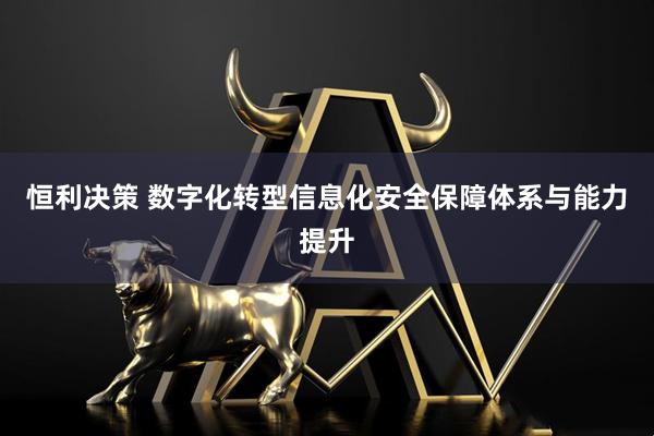 恒利决策 数字化转型信息化安全保障体系与能力提升