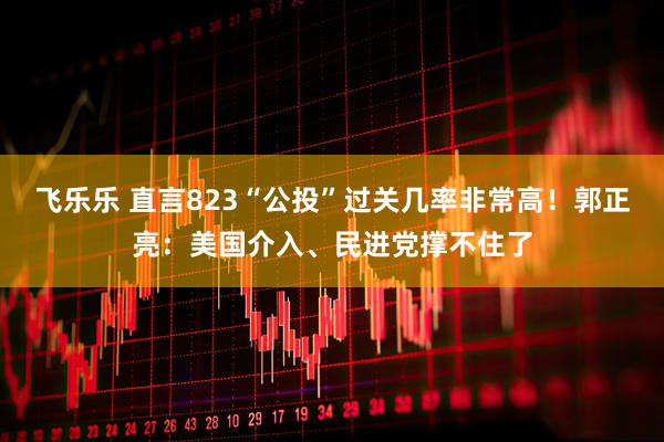 飞乐乐 直言823“公投”过关几率非常高！郭正亮：美国介入、民进党撑不住了