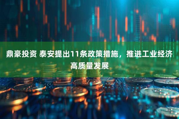 鼎豪投资 泰安提出11条政策措施，推进工业经济高质量发展