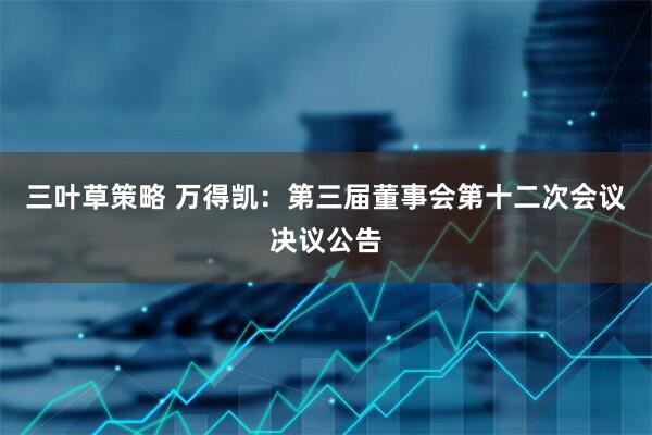三叶草策略 万得凯：第三届董事会第十二次会议决议公告
